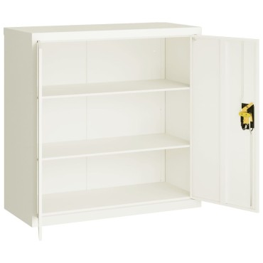 vidaXL Αρχειοθήκη Λευκή 90x40x130cm από Ατσάλι 2 τεμ.