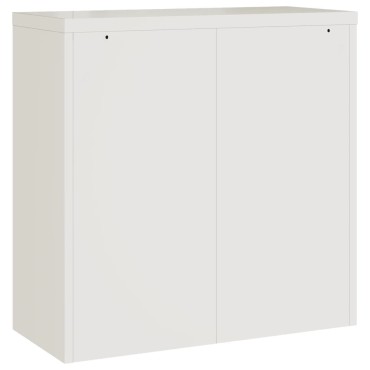 vidaXL Αρχειοθήκη Λευκή 90x40x130cm από Ατσάλι 2 τεμ.
