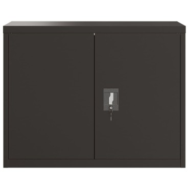 vidaXL Αρχειοθήκη Μαύρη 90x40x70cm από Ατσάλι 1 τεμ.