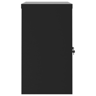 vidaXL Αρχειοθήκη Μαύρη 90x40x70cm από Ατσάλι 1 τεμ.