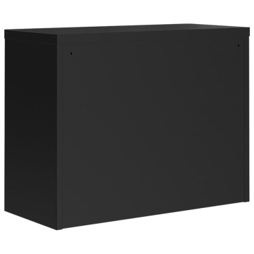 vidaXL Αρχειοθήκη Μαύρη 90x40x70cm από Ατσάλι 1 τεμ.