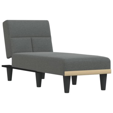 vidaXL Ανάκλιντρο Σκούρο Γκρι Υφασμάτινο 55x140x70cm 1 τεμ.
