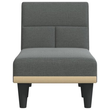 vidaXL Ανάκλιντρο Σκούρο Γκρι Υφασμάτινο 55x140x70cm 1 τεμ.