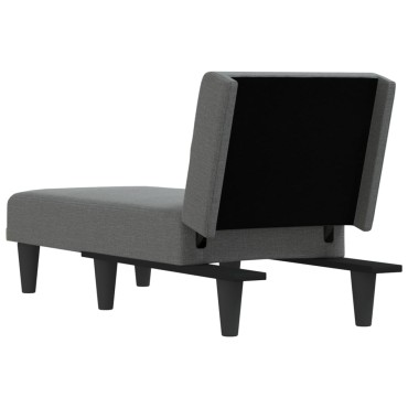 vidaXL Ανάκλιντρο Σκούρο Γκρι Υφασμάτινο 55x140x70cm 1 τεμ.