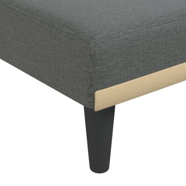 vidaXL Ανάκλιντρο Σκούρο Γκρι Υφασμάτινο 55x140x70cm 1 τεμ.