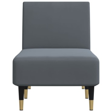 vidaXL Ανάκλιντρο Σκούρο Γκρι Βελούδινο 55x140x70cm 1 τεμ.