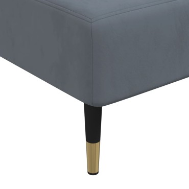 vidaXL Ανάκλιντρο Σκούρο Γκρι Βελούδινο 55x140x70cm 1 τεμ.