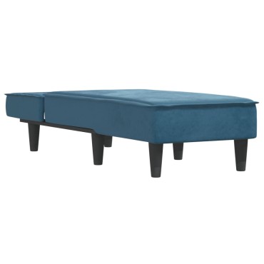 vidaXL Ανάκλιντρο Μπλε Βελούδινο 55x140x70cm 1 τεμ.