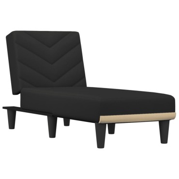 vidaXL Ανάκλιντρο Μαύρο Υφασμάτινο 55x140x70cm 1 τεμ.