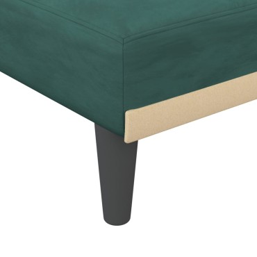vidaXL Ανάκλιντρο Σκούρο Πράσινο Βελούδινο 55x140x70cm 1 τεμ.