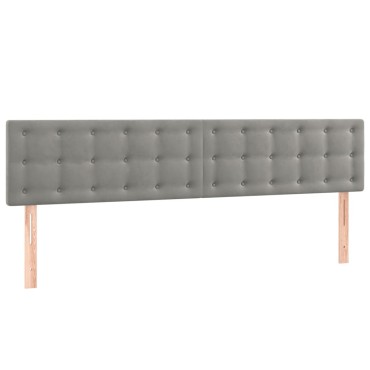 vidaXL Κεφαλάρια Κρεβατιού 2 τεμ. Αν. Γκρι 80x5x78/88cm Βελούδινο