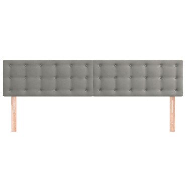 vidaXL Κεφαλάρια Κρεβατιού 2 τεμ. Αν. Γκρι 80x5x78/88cm Βελούδινο