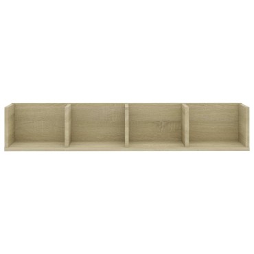 vidaXL Ράφι Τοίχου για CD Sonoma Δρυς 100x18x18cm από Επεξ. Ξύλο 1 τεμ.