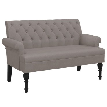 vidaXL Παγκάκι με Πλάτη Taupe 120x62x75,5cm Υφασμάτινο