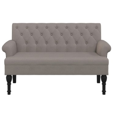 vidaXL Παγκάκι με Πλάτη Taupe 120x62x75,5cm Υφασμάτινο