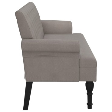 vidaXL Παγκάκι με Πλάτη Taupe 120x62x75,5cm Υφασμάτινο