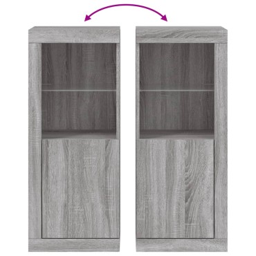 vidaXL Μπουφές με LED Γκρι Sonoma 41x37x100cm 1 τεμ.