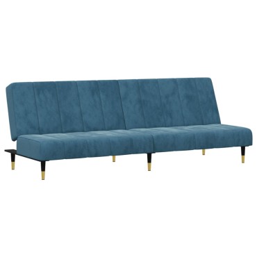 vidaXL Σετ Σαλονιού 2 τεμ. Μπλε από Βελούδο 200x84,5x69cm  Διθέσιος