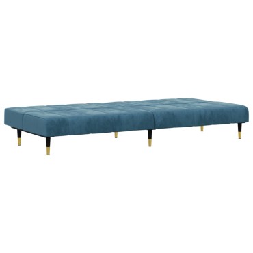 vidaXL Σετ Σαλονιού 2 τεμ. Μπλε από Βελούδο 200x84,5x69cm  Διθέσιος