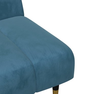 vidaXL Σετ Σαλονιού 2 τεμ. Μπλε από Βελούδο 200x84,5x69cm  Διθέσιος