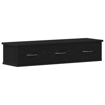vidaXL Ντουλάπι Τοίχου Μαύρο Δρυς 88x26x18,5cm Επεξεργασμένο Ξύλο 1 τεμ.