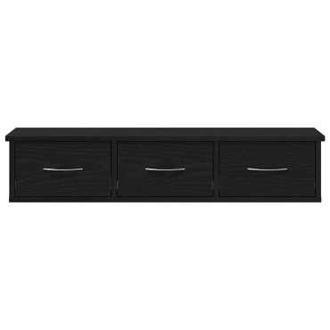 vidaXL Ντουλάπι Τοίχου Μαύρο Δρυς 88x26x18,5cm Επεξεργασμένο Ξύλο 1 τεμ.
