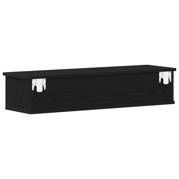 vidaXL Ντουλάπι Τοίχου Μαύρο Δρυς 88x26x18,5cm Επεξεργασμένο Ξύλο 1 τεμ.