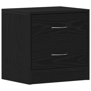 vidaXL Κομοδίνο Μαύρο Δρυς 40x30x40cm από Επεξεργασμένο Ξύλο 1 τεμ.