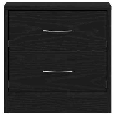 vidaXL Κομοδίνο Μαύρο Δρυς 40x30x40cm από Επεξεργασμένο Ξύλο 1 τεμ.
