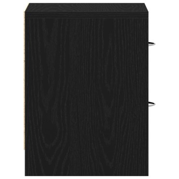 vidaXL Κομοδίνο Μαύρο Δρυς 40x30x40cm από Επεξεργασμένο Ξύλο 1 τεμ.