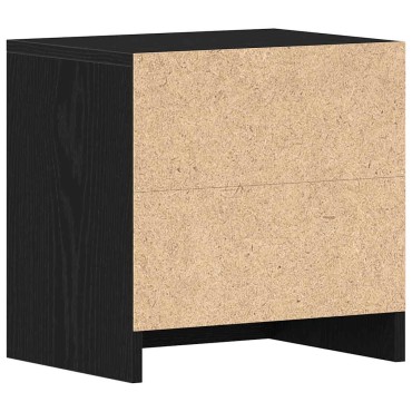 vidaXL Κομοδίνο Μαύρο Δρυς 40x30x40cm από Επεξεργασμένο Ξύλο 1 τεμ.