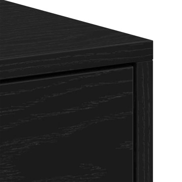 vidaXL Κομοδίνο Μαύρο Δρυς 40x30x40cm από Επεξεργασμένο Ξύλο 1 τεμ.