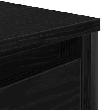 vidaXL ντουλάπι νιπτήρα με συρτάρια Μαύρη δρυς 90x34,5x60cm