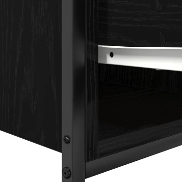 vidaXL ντουλάπι νιπτήρα με συρτάρια Μαύρη δρυς 90x34,5x60cm