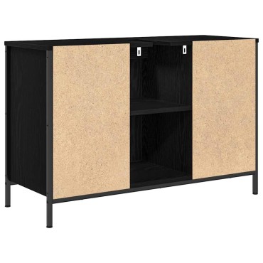 vidaXL ντουλάπι νιπτήρα με συρτάρια Μαύρη δρυς 90x34,5x60cm