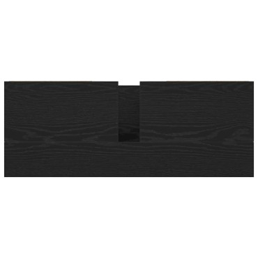 vidaXL ντουλάπι νιπτήρα με συρτάρια Μαύρη δρυς 90x34,5x60cm