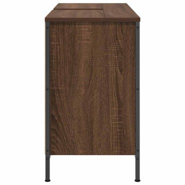 vidaXL ντουλάπι νιπτήρα με συρτάρια καφέ δρυς 90x34,5x60cm