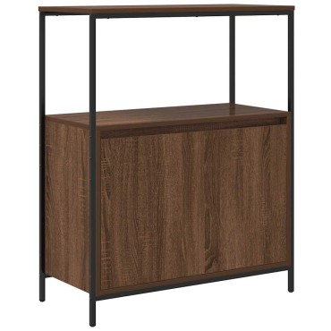 vidaXL Ντουλάπι μπάνιου με ράφια καφέ δρυς 76,5x35x95cm 1 τεμ.
