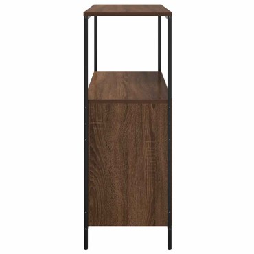 vidaXL Ντουλάπι μπάνιου με ράφια καφέ δρυς 76,5x35x95cm 1 τεμ.