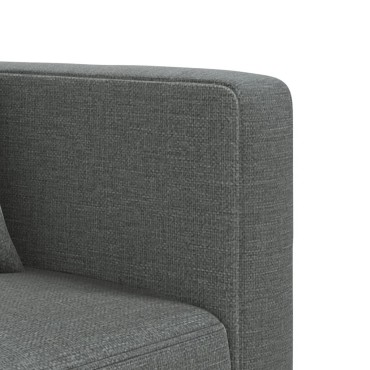 vidaXL Καναπές Κρεβάτι Γωνιακός Σκ. Γκρι 275x140x70cm Υφασμάτινος 1 τεμ.