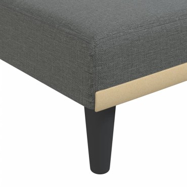 vidaXL Καναπές Κρεβάτι Γωνιακός Σκ. Γκρι 275x140x70cm Υφασμάτινος 1 τεμ.
