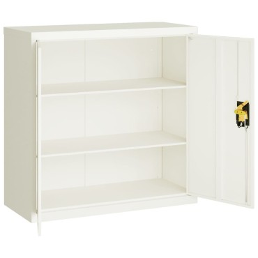 vidaXL Αρχειοθήκη Λευκή 90x40x90cm από Ατσάλι 1 τεμ.