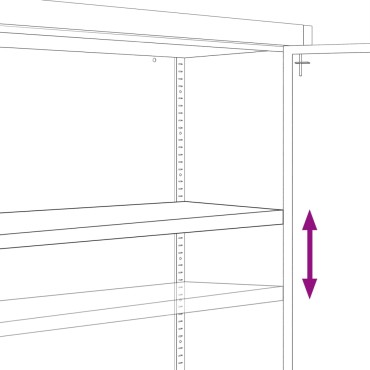 vidaXL Αρχειοθήκη Λευκή 90x40x90cm από Ατσάλι 1 τεμ.