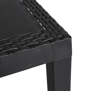 vidaXL Τραπέζι Κήπου Ανθρακί 59x47x40cm Πολυπροπυλένιο 1 τεμ.