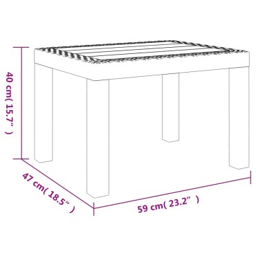vidaXL Τραπέζι Κήπου Ανθρακί 59x47x40cm Πολυπροπυλένιο 1 τεμ.
