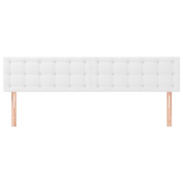 vidaXL Κεφαλάρια Κρεβατιού 2 τεμ. Λευκά80x5x78/88cm ΣυνθετικόΔέρμα
