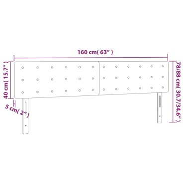 vidaXL Κεφαλάρια Κρεβατιού 2 τεμ. Λευκά80x5x78/88cm ΣυνθετικόΔέρμα