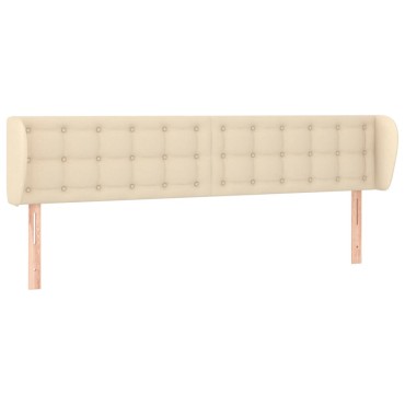 vidaXL Κεφαλάρι με Πτερύγια Κρεμ 163x23x78/88cm Υφασμάτινο 1 τεμ.