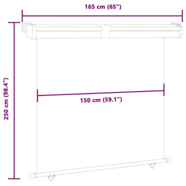 vidaXL Σκίαστρο Βεράντας Πλαϊνό Κρεμ 165 x 250 εκ.