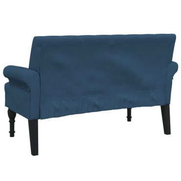 vidaXL Παγκάκι με Πλάτη Μπλε 120x62x75,5cm Υφασμάτινο